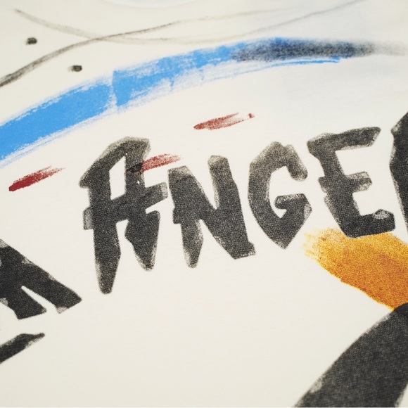 Palm Angels Cream Tee with Colorful Accents - Picture 3 of 6